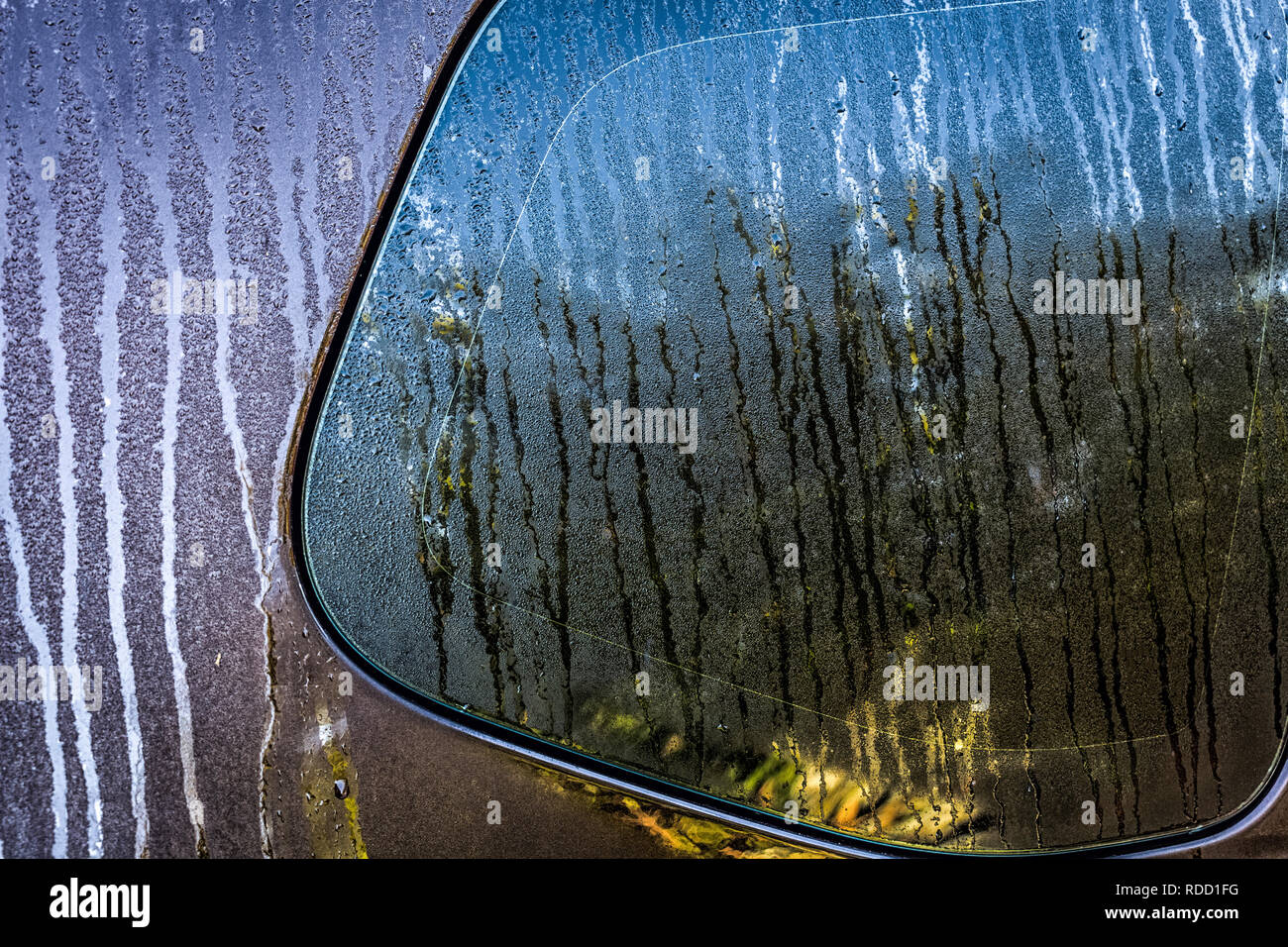 Small drops of dew on the surface of the car Stock Photo Alamy