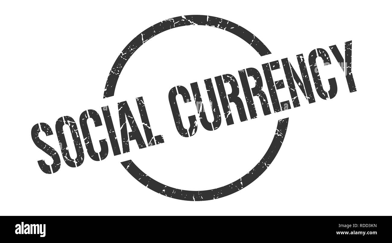 social currency black round stamp Stock Vector Image & Art - Alamy