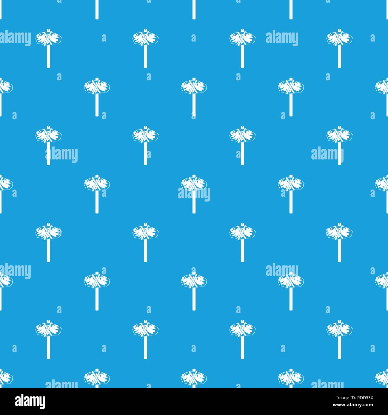 Stone hammer pattern vector seamless blue Stock Vector