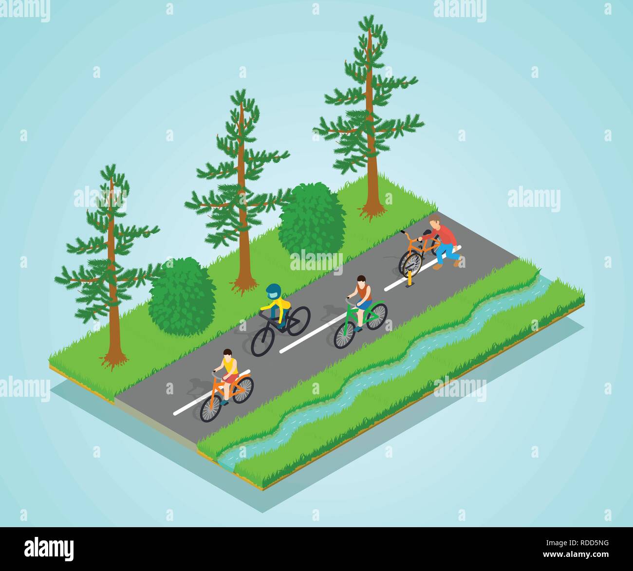 Track concept banner, isometric style Stock Vector