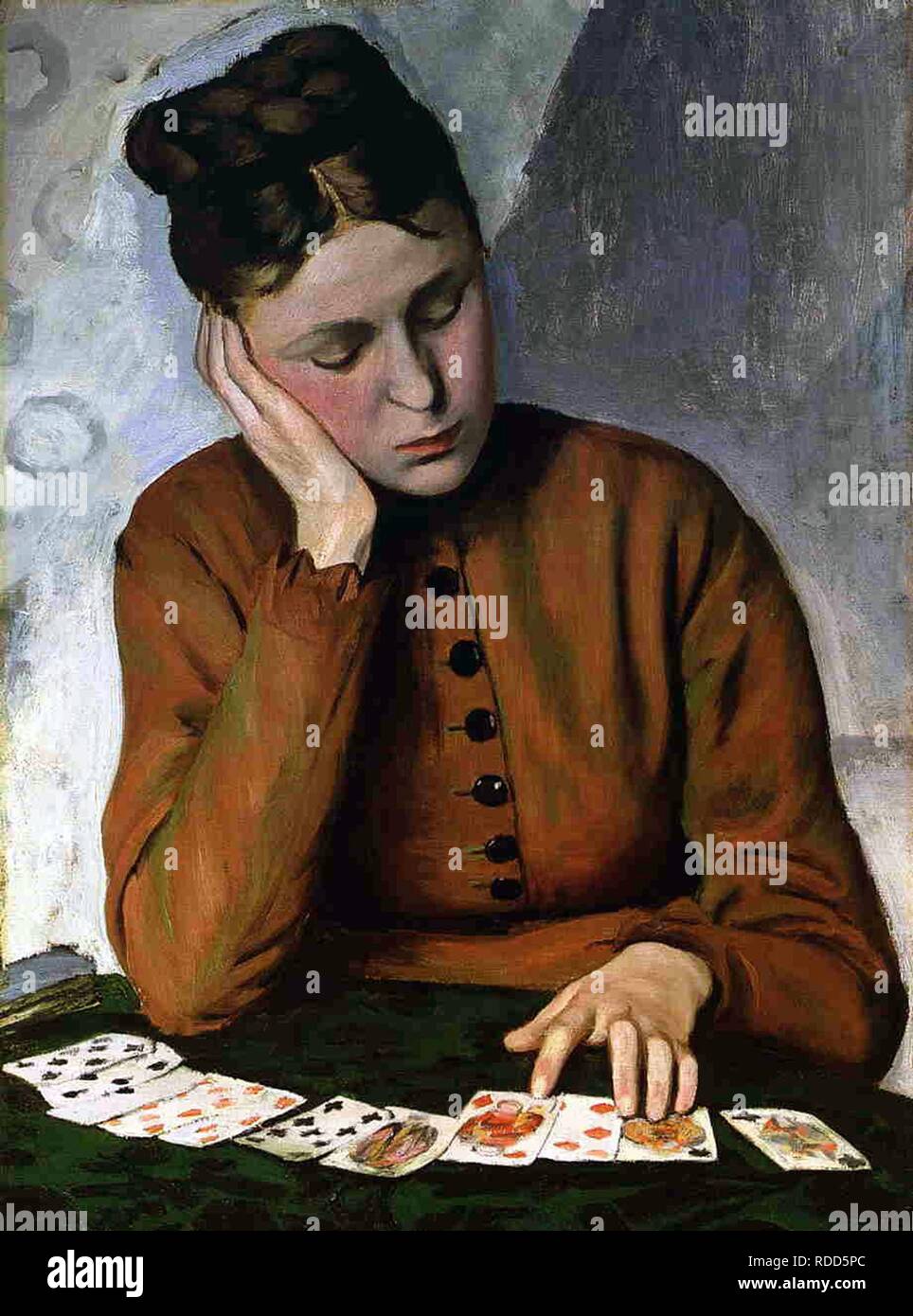The Fortune Teller. Museum: PRIVATE COLLECTION. Author: BAZILLE, FREDERIC. Stock Photo