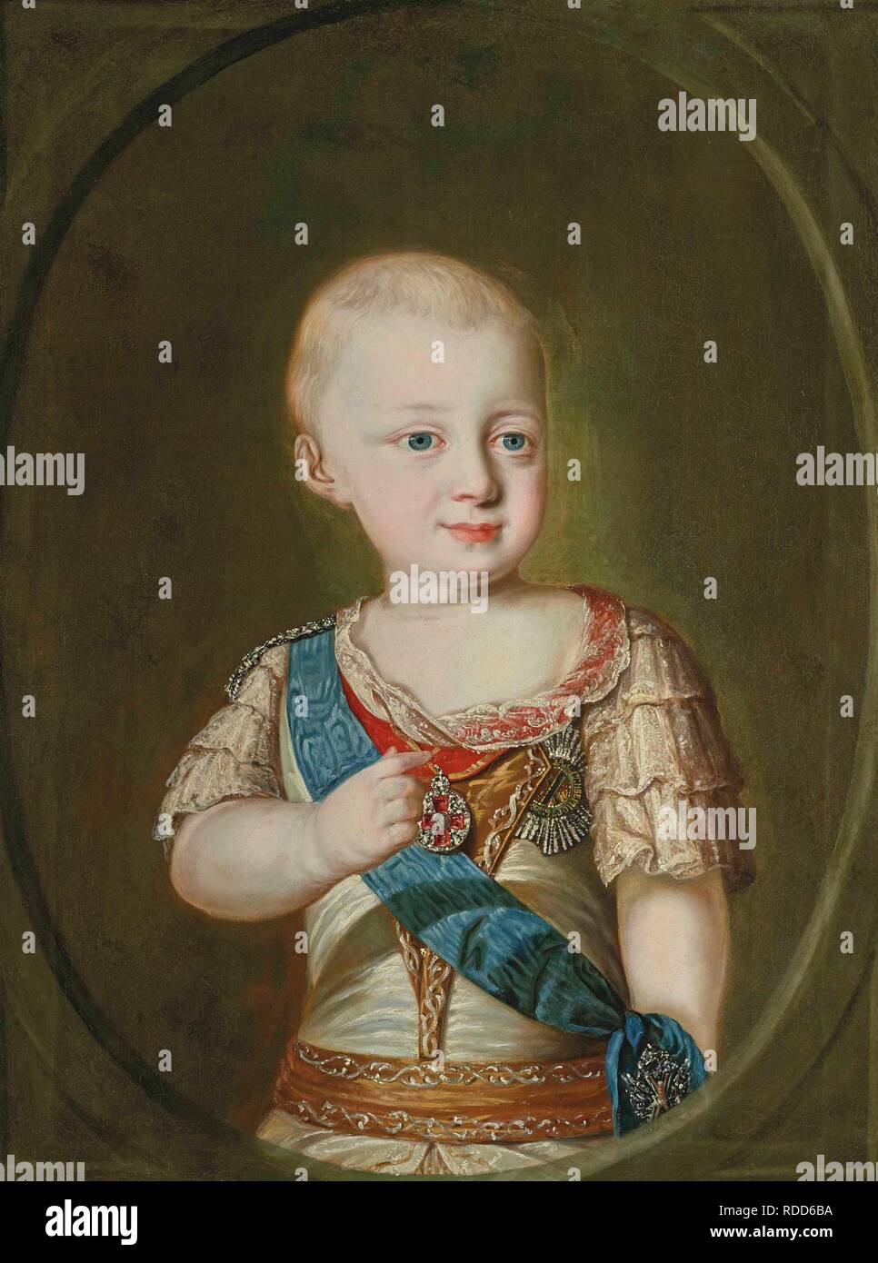 Portrait of Grand Duke Constantine Pavlovich of Russia (1779-1831) as child. Museum: PRIVATE COLLECTION. Author: ANONYMOUS. Stock Photo