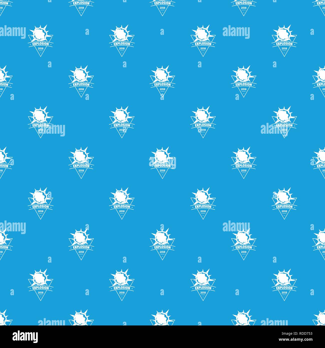 Powerful explosion pattern vector seamless blue Stock Vector