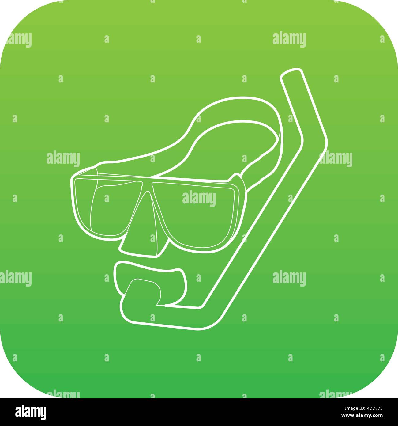 Diving mask icon green vector Stock Vector Image & Art - Alamy