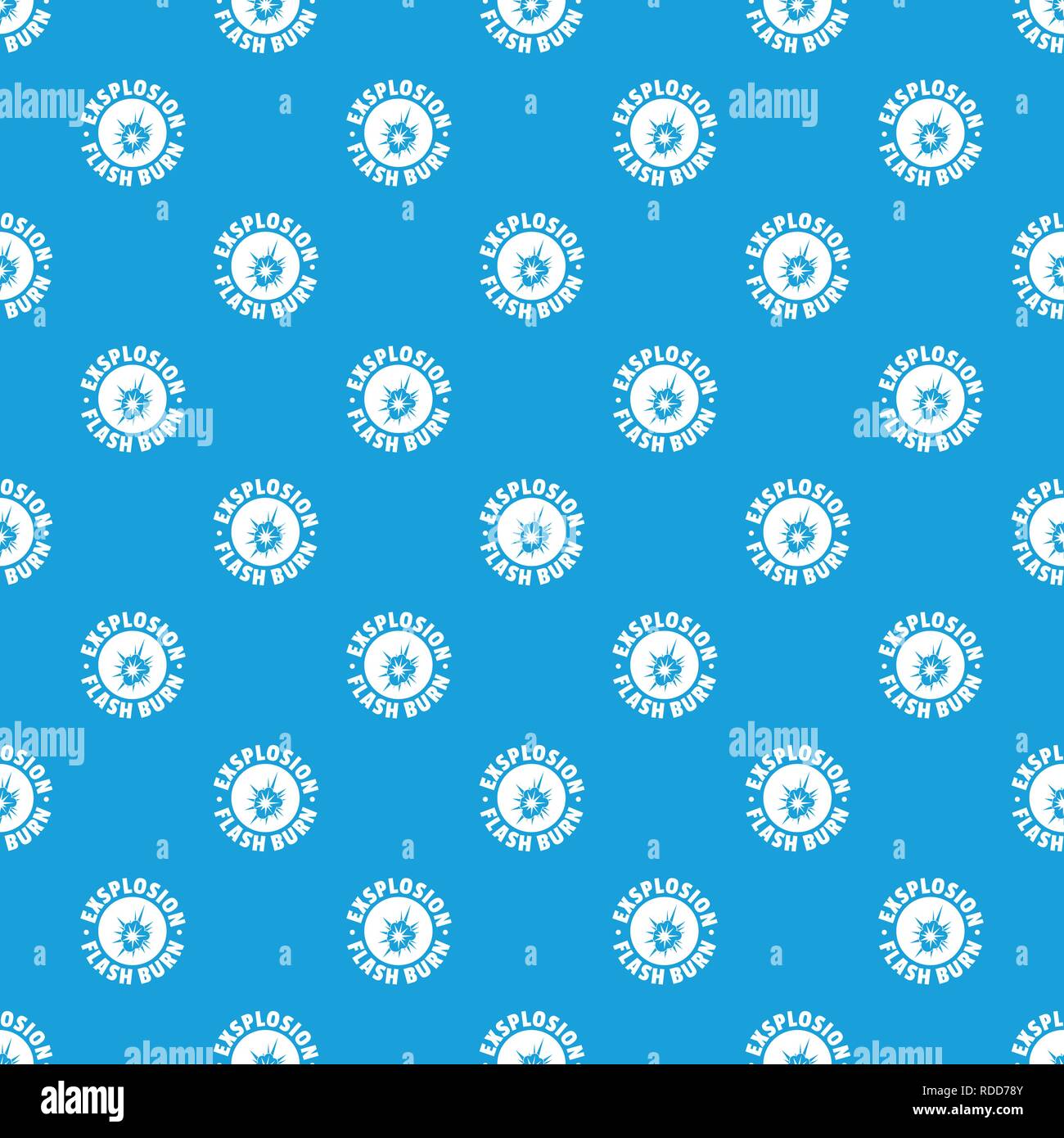 Flash explosion pattern vector seamless blue Stock Vector