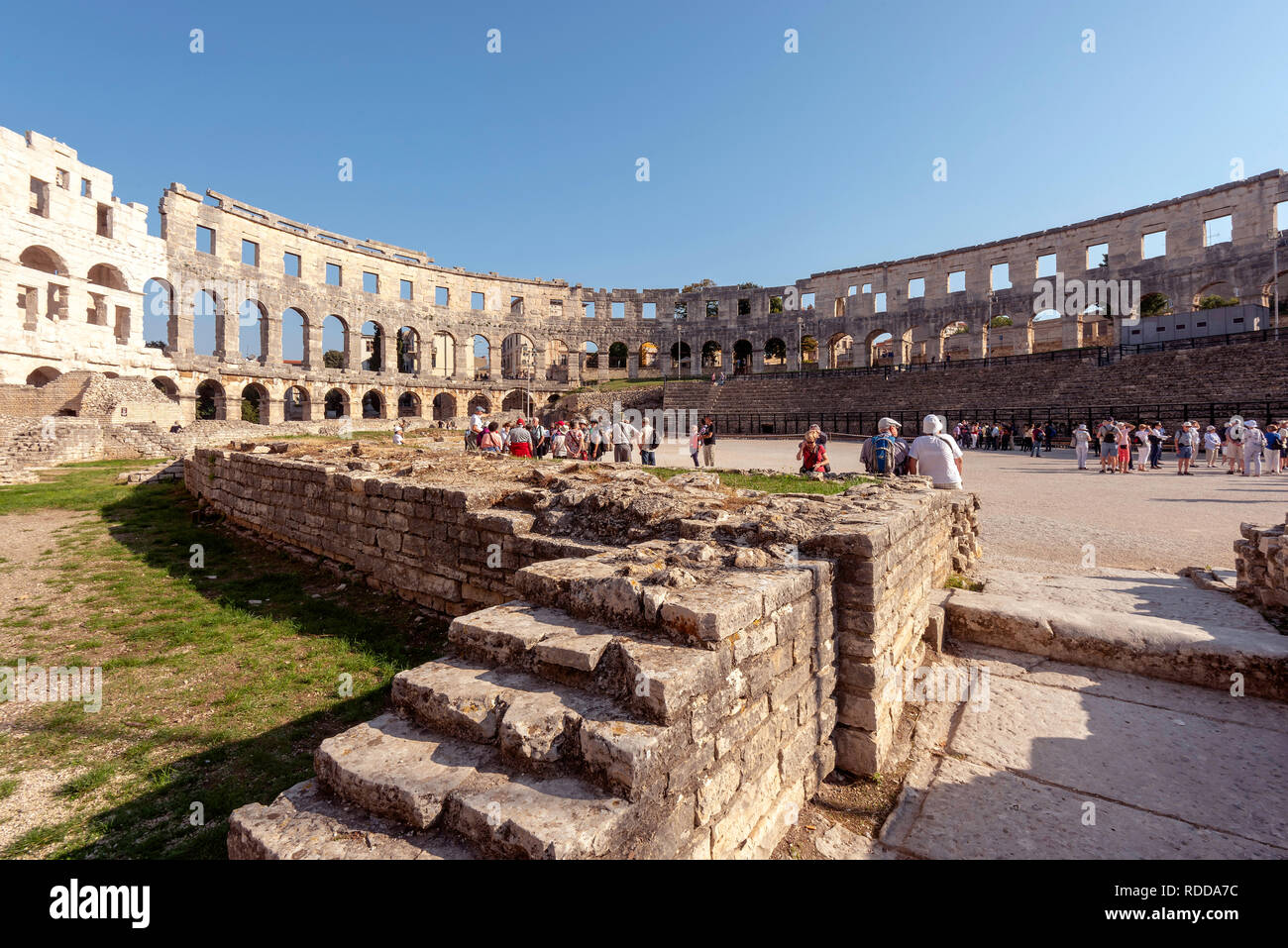 The Roman Coliseum, Pula, Croatia Stock Photo