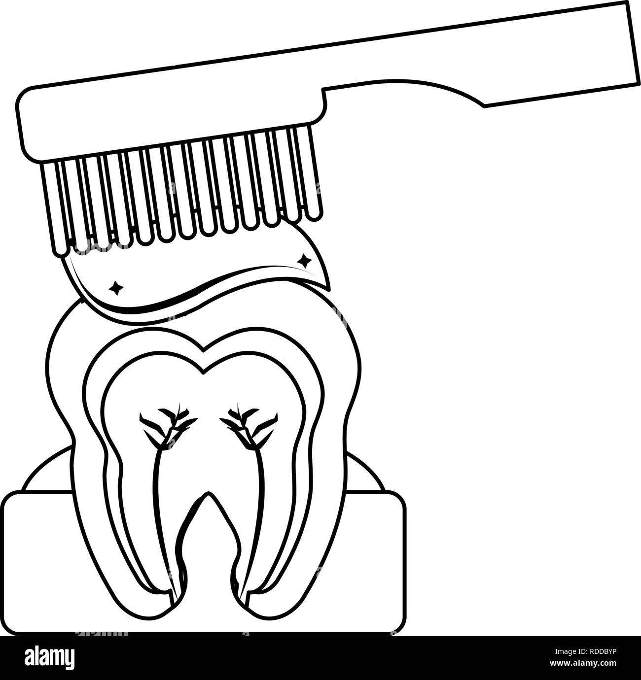 Medical Dental treatment black and white Stock Vector Image & Art - Alamy