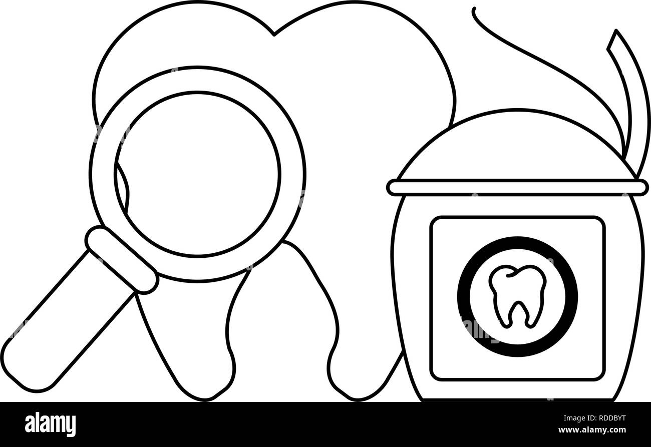 Medical Dental treatment black and white Stock Vector Image & Art - Alamy