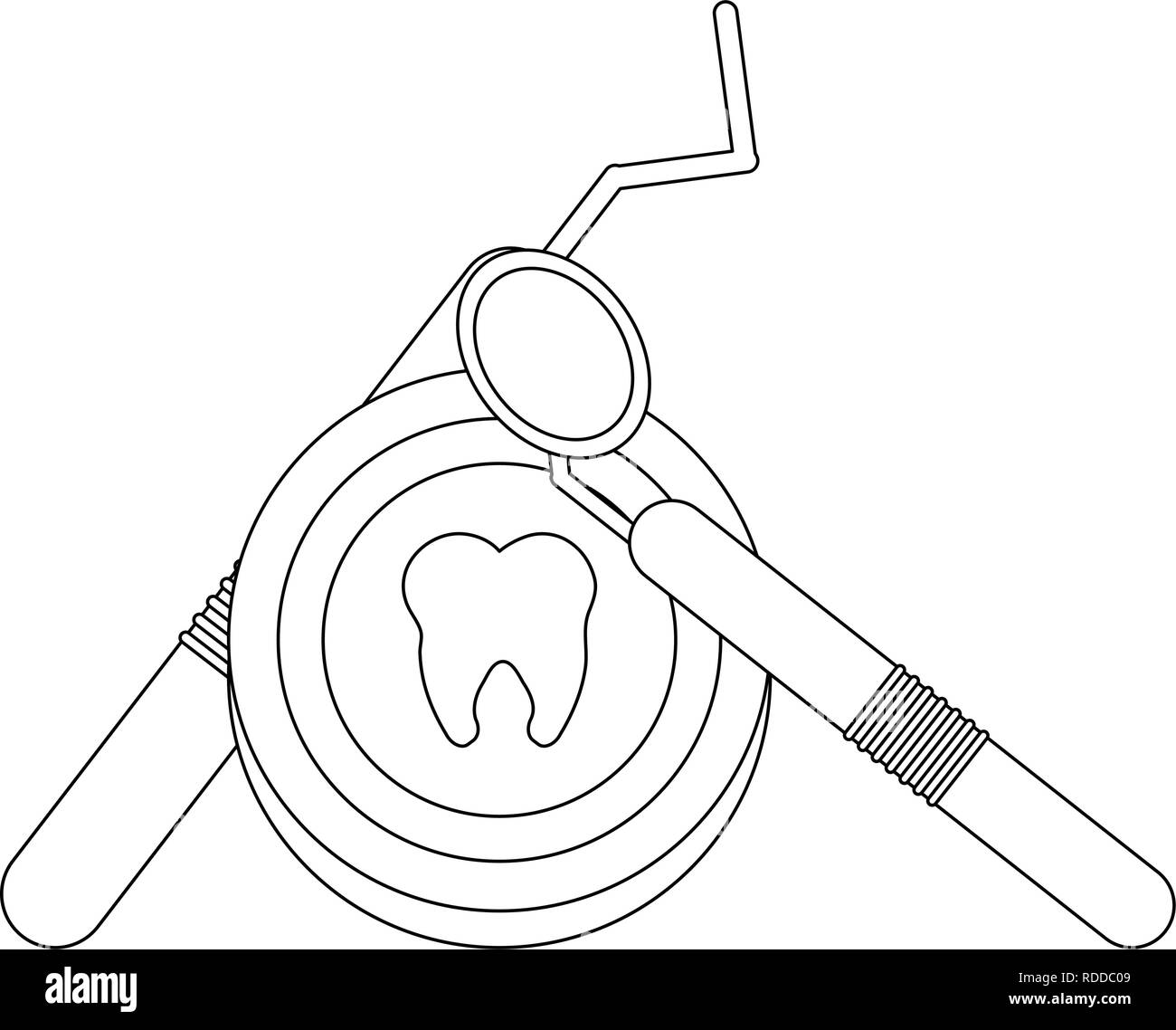 Medical Dental treatment black and white Stock Vector Image & Art - Alamy