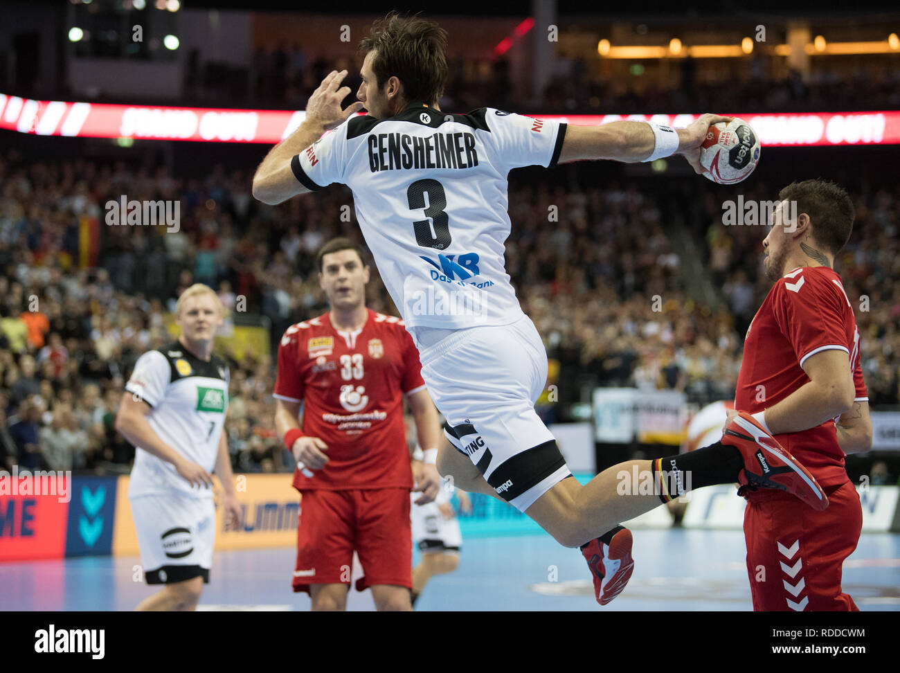 17 January 2019 Berlin Handball Wm Germany Serbia Preliminary Round Group A 5th Matchday Germany S Uwe Gensheimer Prevails In The District Photo Soeren Stache Dpa Stock Photo Alamy