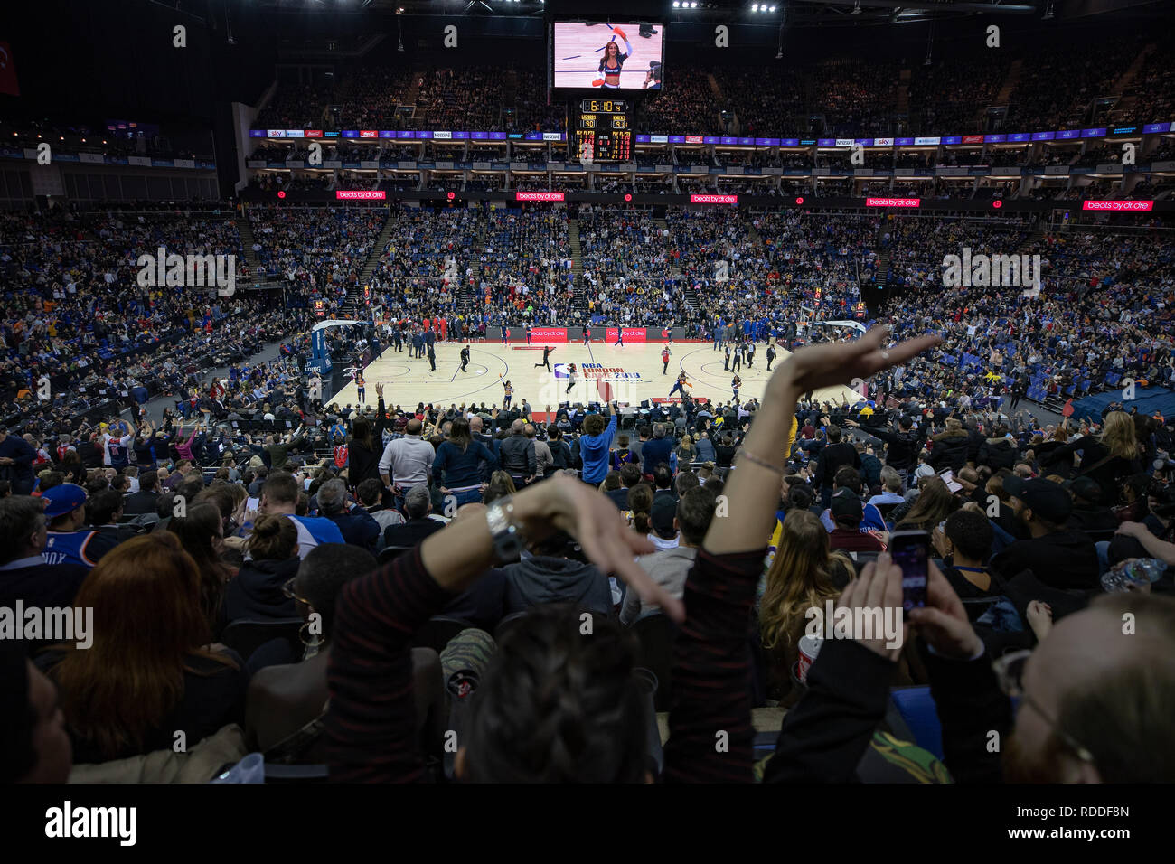 London, UK. 17th Jan 2019. NBA London Game 2019 Washington Wizards vs. New York Knicks at the O2 Arena, Uk, Credit: Jason Richardson/Alamy Live News Stock Photo