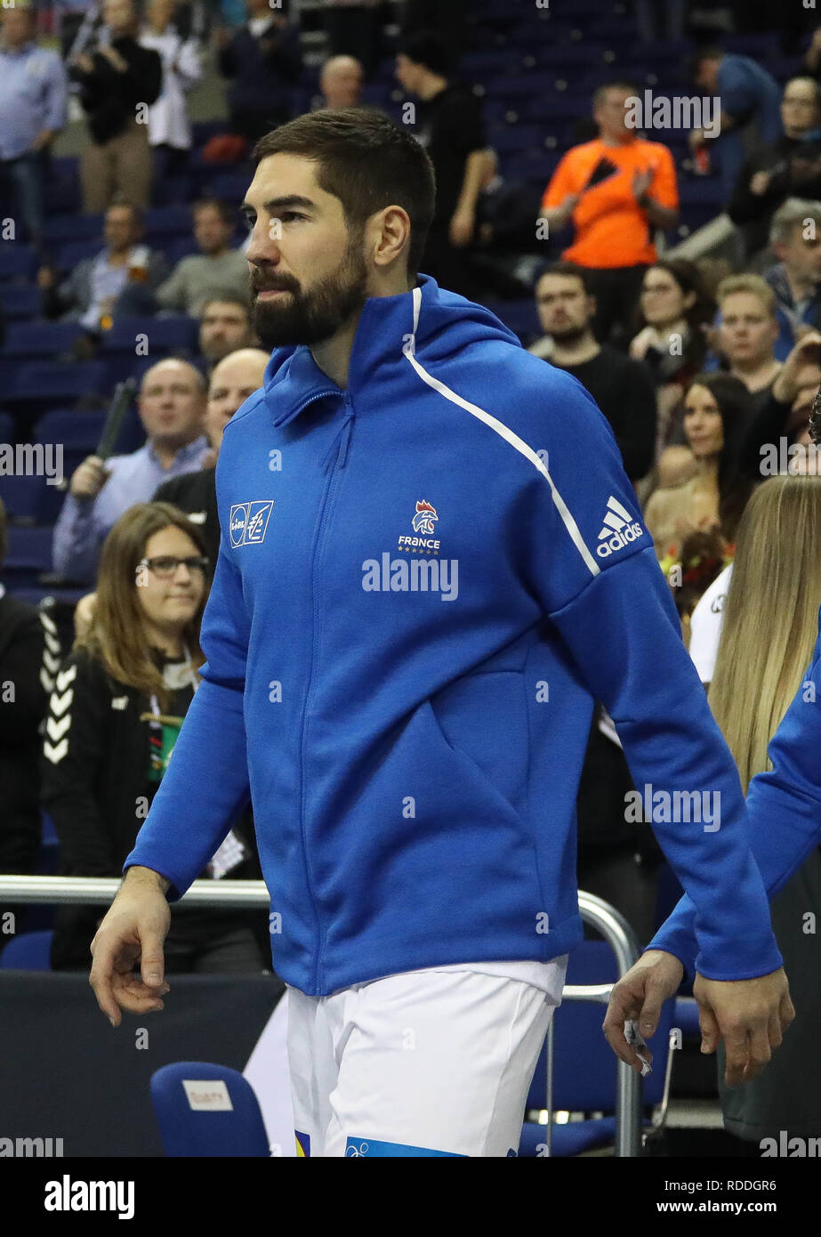 Berlin, Germany. 17th January, 2019. Nikola Karabatic (France) during the IHF Men's World Championship 2019, Group A handball match between France and Russia on January 17, 2019 at Mercedes-Benz Arena in Berlin, Germany - Photo Laurent Lairys / MAXPPP Credit: Laurent Lairys/Agence Locevaphotos/Alamy Live News Stock Photo