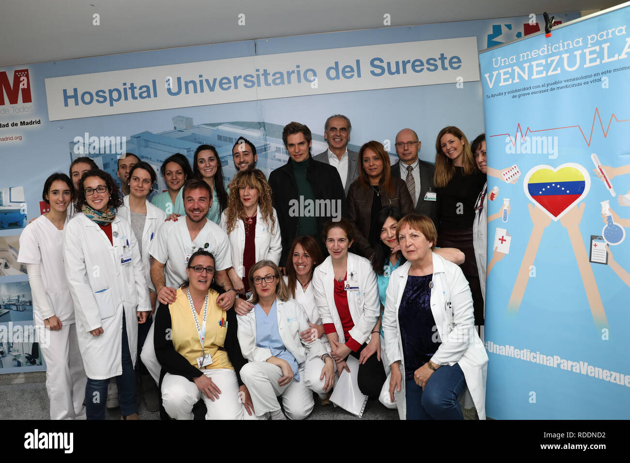 Madrid Spain 18th Jan 2019 Hospital Volunteer Team That Helped
