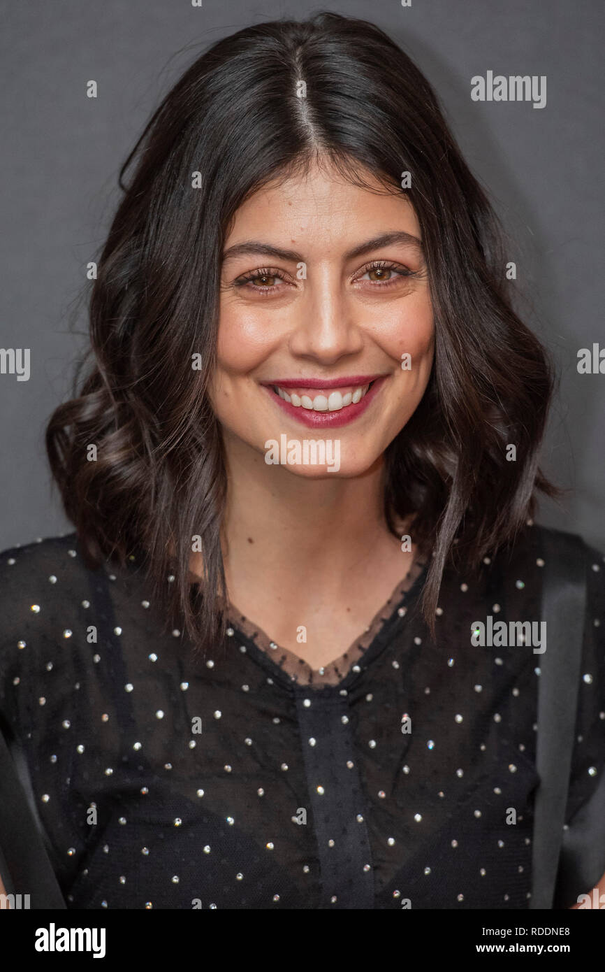 Soho, London, UK. 18th Jan 2019. •Alessandra Mastronardi- Medici: The Magnificent screening, a new series on Netflix produced by Lux - in the Soho Hotel. Credit: Guy Bell/Alamy Live News Stock Photo