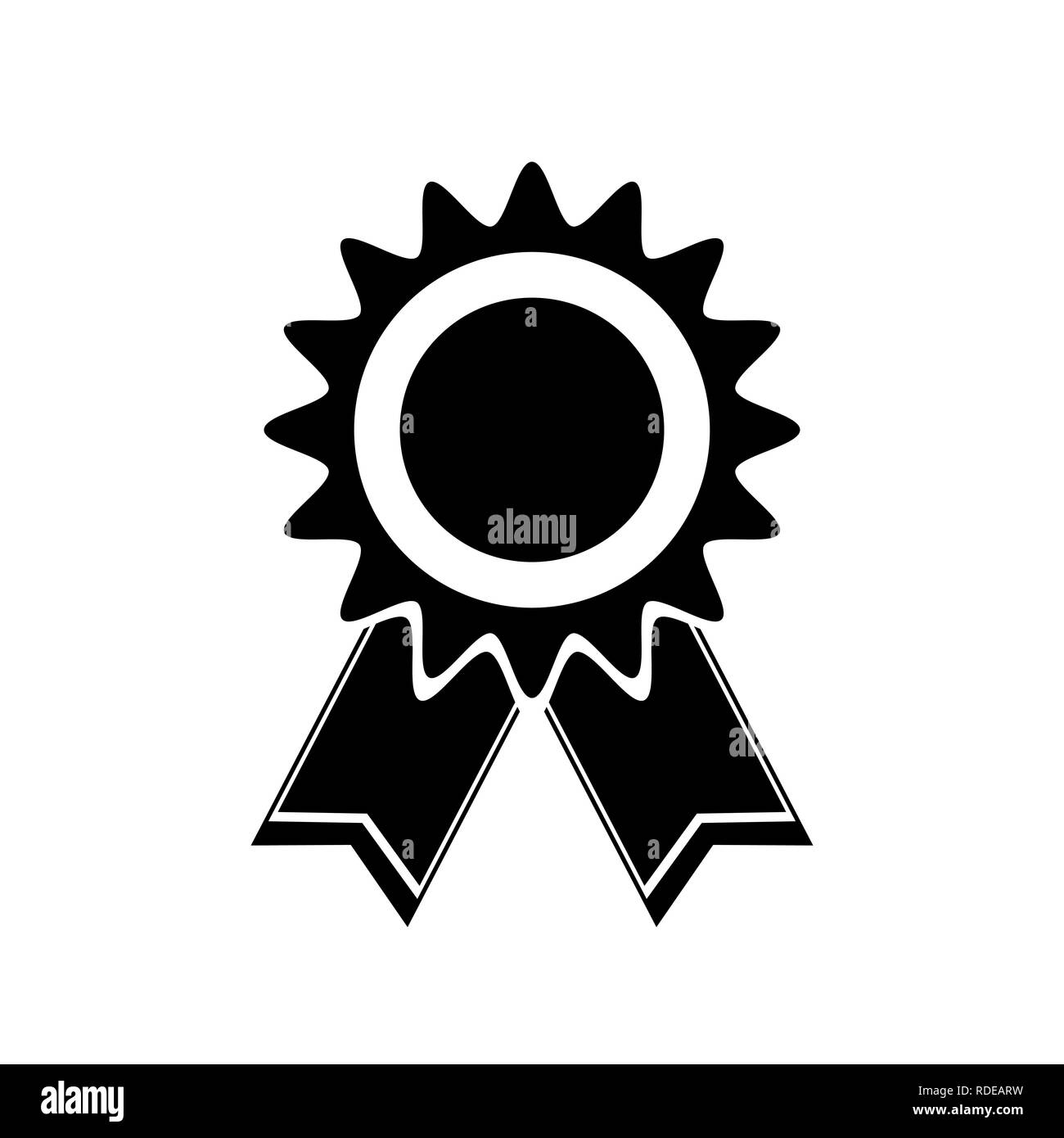 Icon medal with ribbons award Stock Vector Image & Art - Alamy