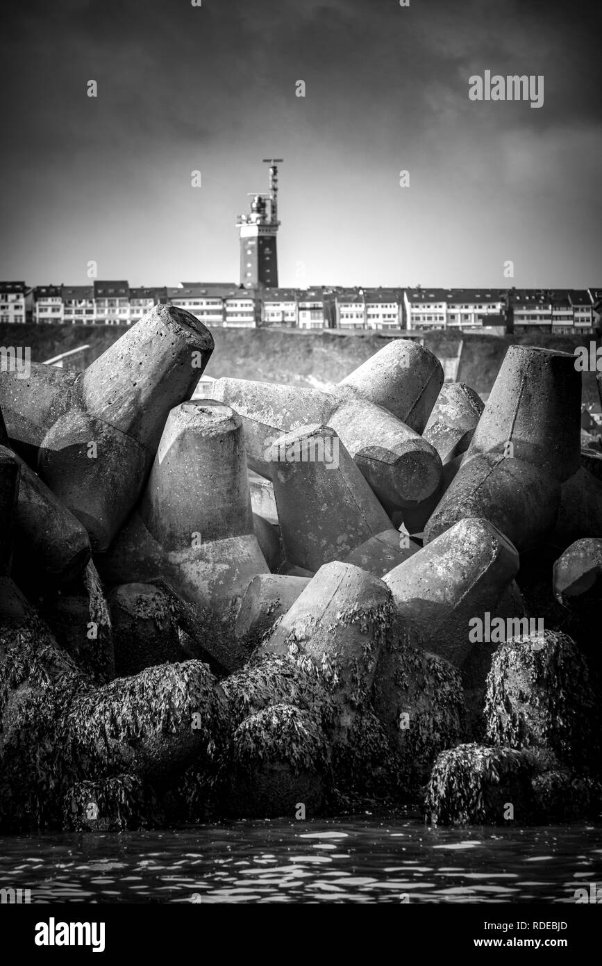 Deutschland, Pinneberg, Insel, Nordsee, Helgoland, Dühne,Leuchtturm Stock Photo