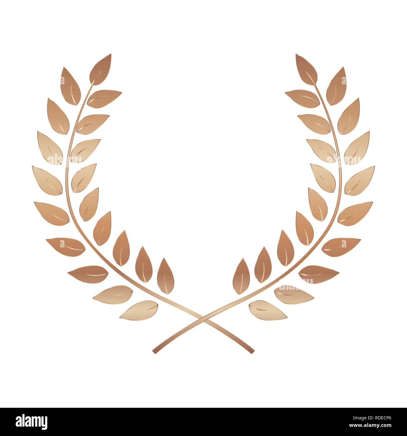 Bronze Award Laurel Wreath. Winner Leaf label, Symbol of Victory ...