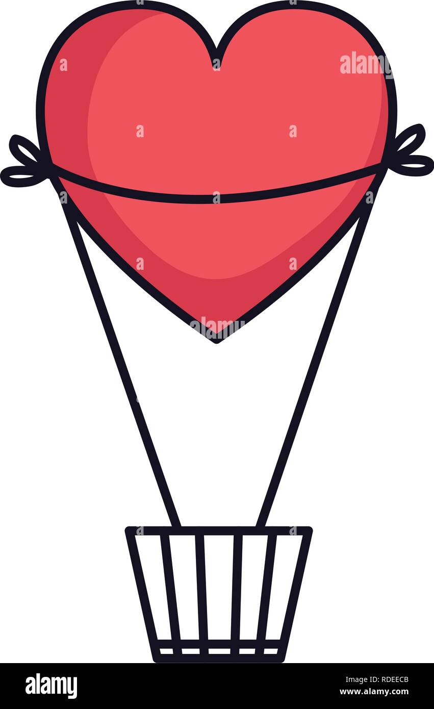 Heart shaped balloon air hot Stock Vector Image & Art - Alamy