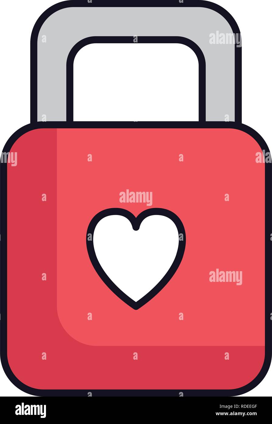 padlock with heart love icon Stock Vector Image & Art - Alamy