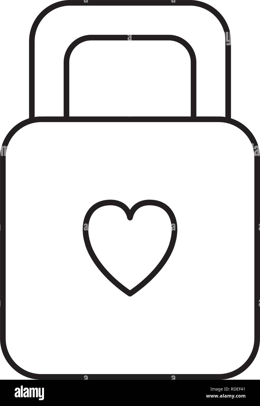 padlock with heart love icon Stock Vector Image & Art - Alamy