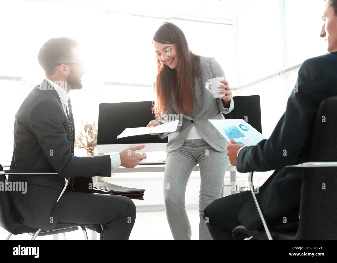 Working Day In The Office Stock Photo Alamy