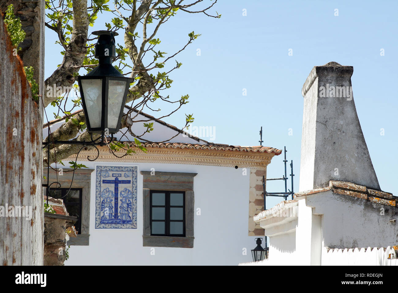 arquitectura típica de Monsaraz, Portugal Stock Photo