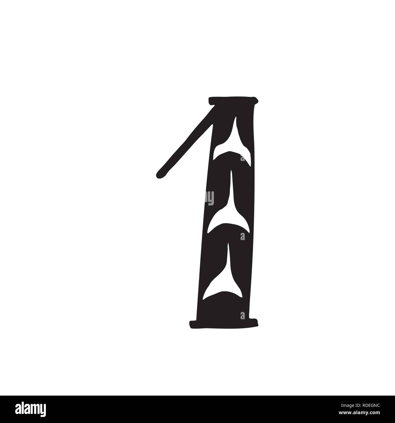 Brush lettering numbers Stock Vector Image & Art Alamy