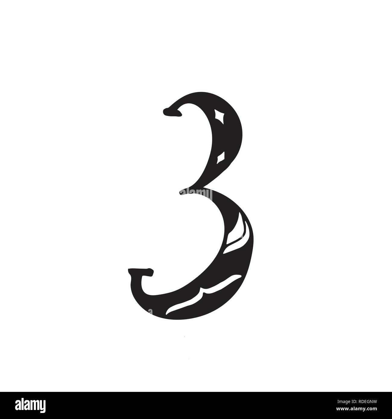 Brush lettering numbers Stock Vector Image & Art Alamy