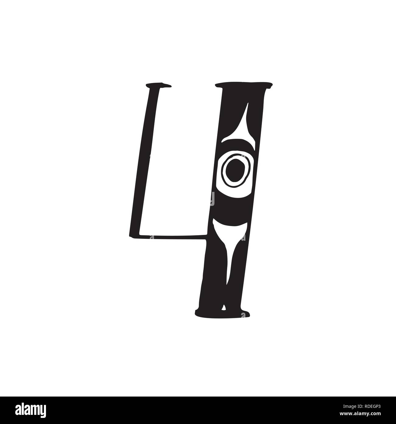 Brush lettering numbers Stock Vector Image & Art Alamy