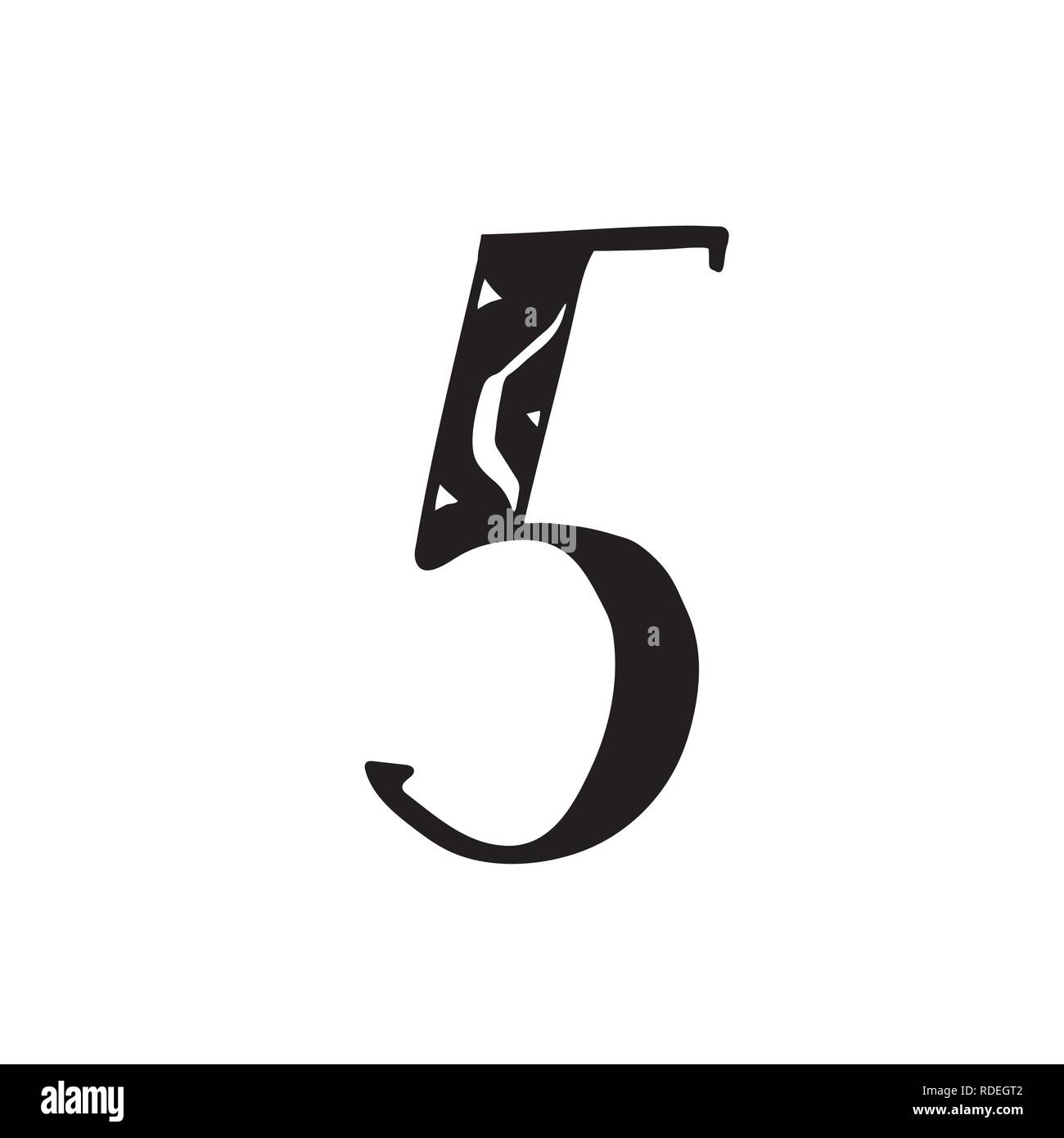 Brush lettering numbers Stock Vector Image & Art Alamy