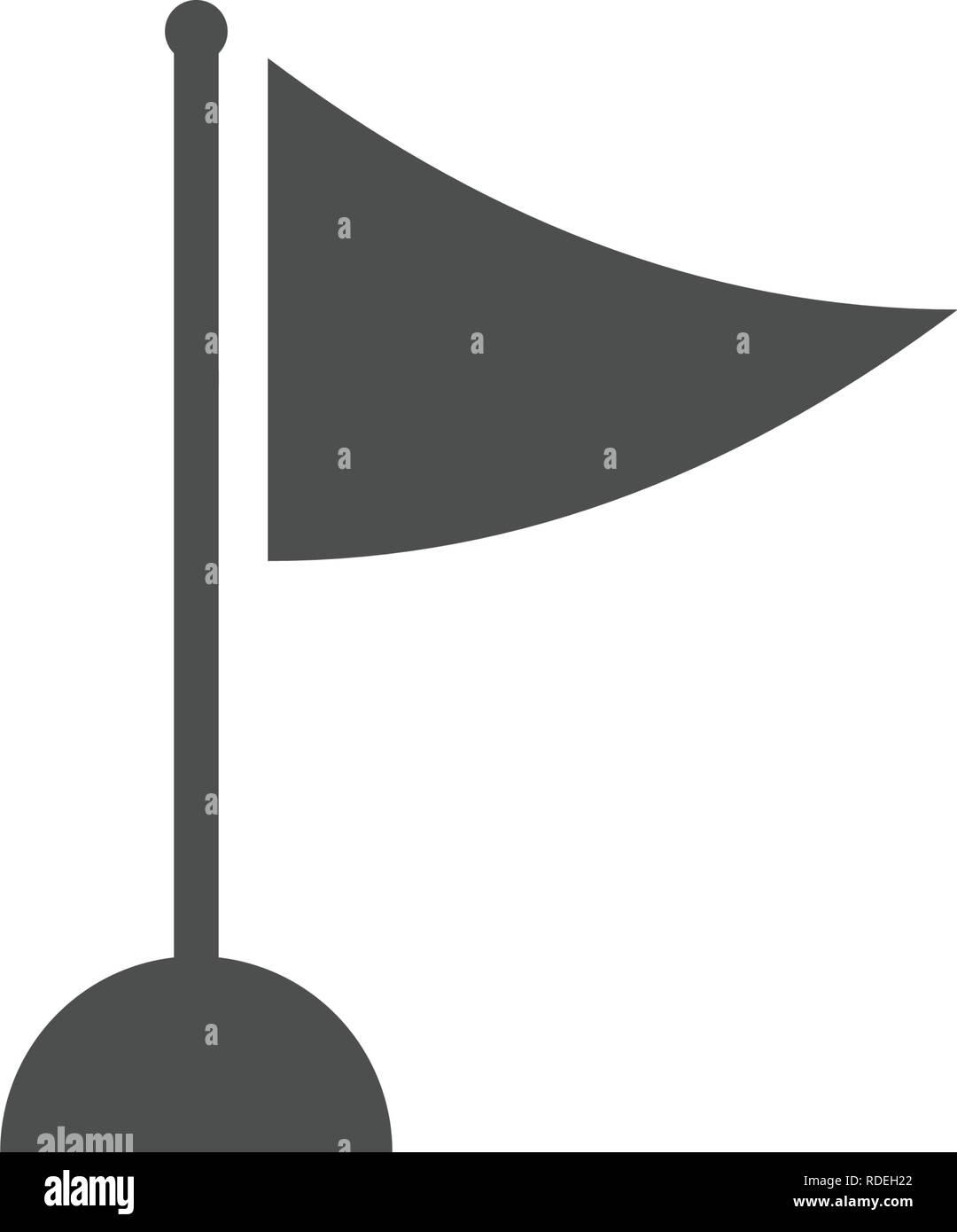 Golf flag icon graphic design template vector isolated Stock Vector