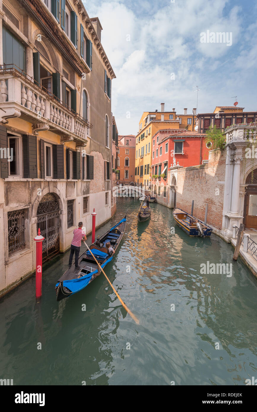 Beautiful Canal in Venice Stock Photo