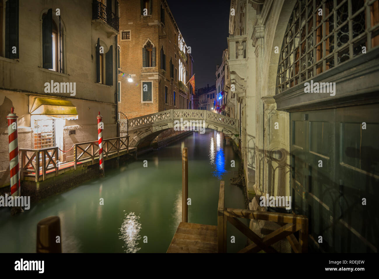 late night in Venice Stock Photo