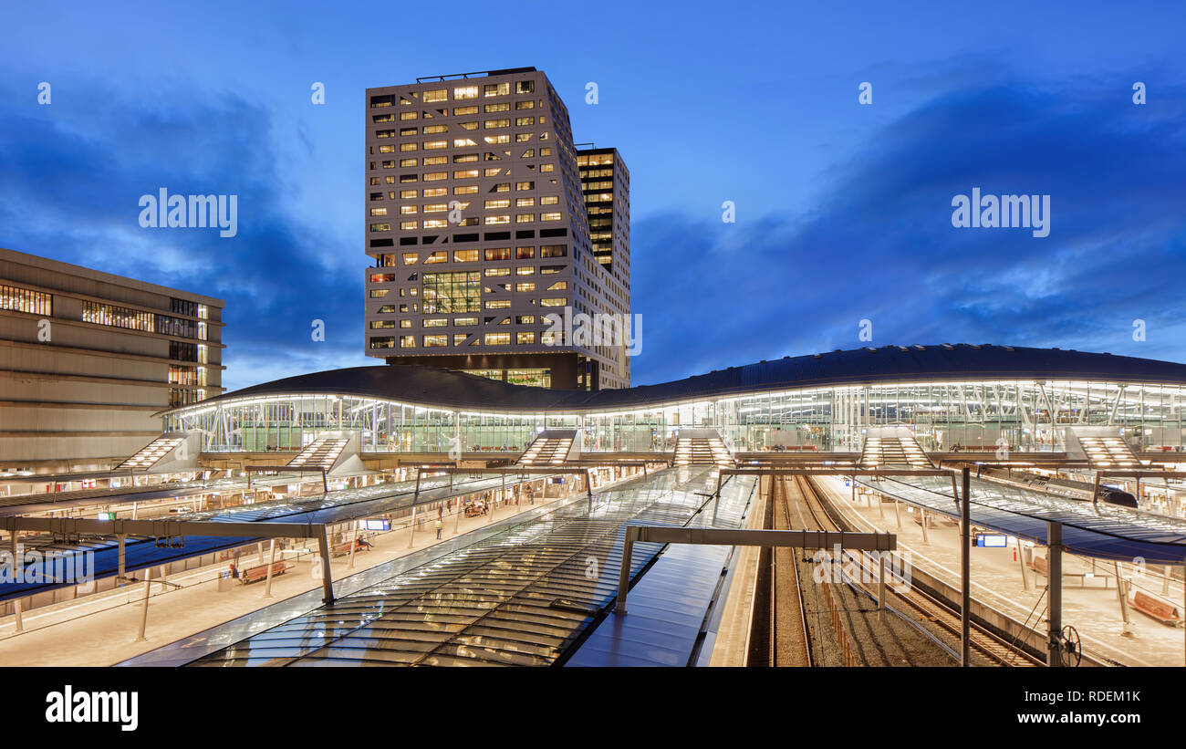 Utrecht Central Railway Station. With sixteen platforms and more than