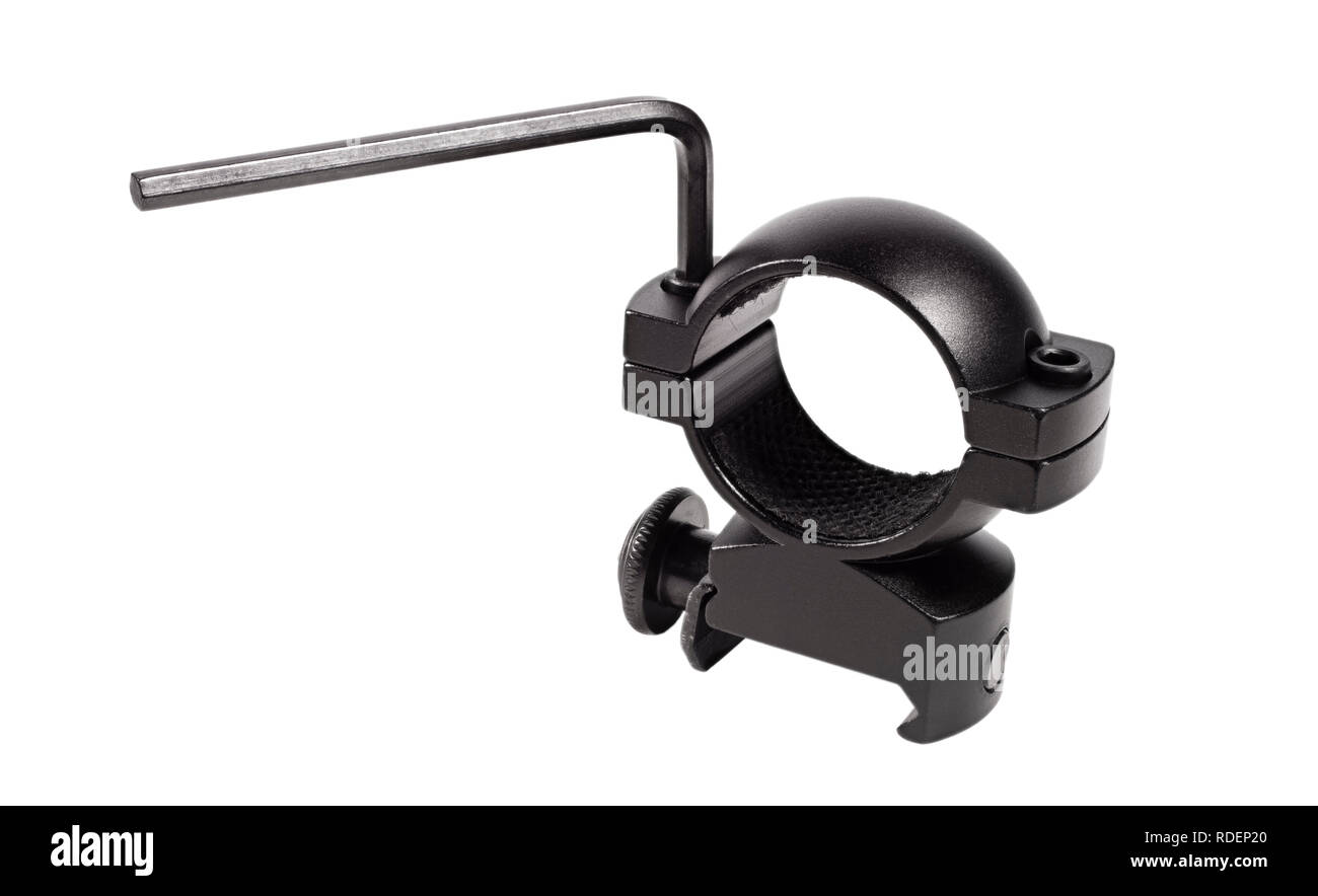 Wrench to tighten a rifle scope ring isolated on white Stock Photo Alamy