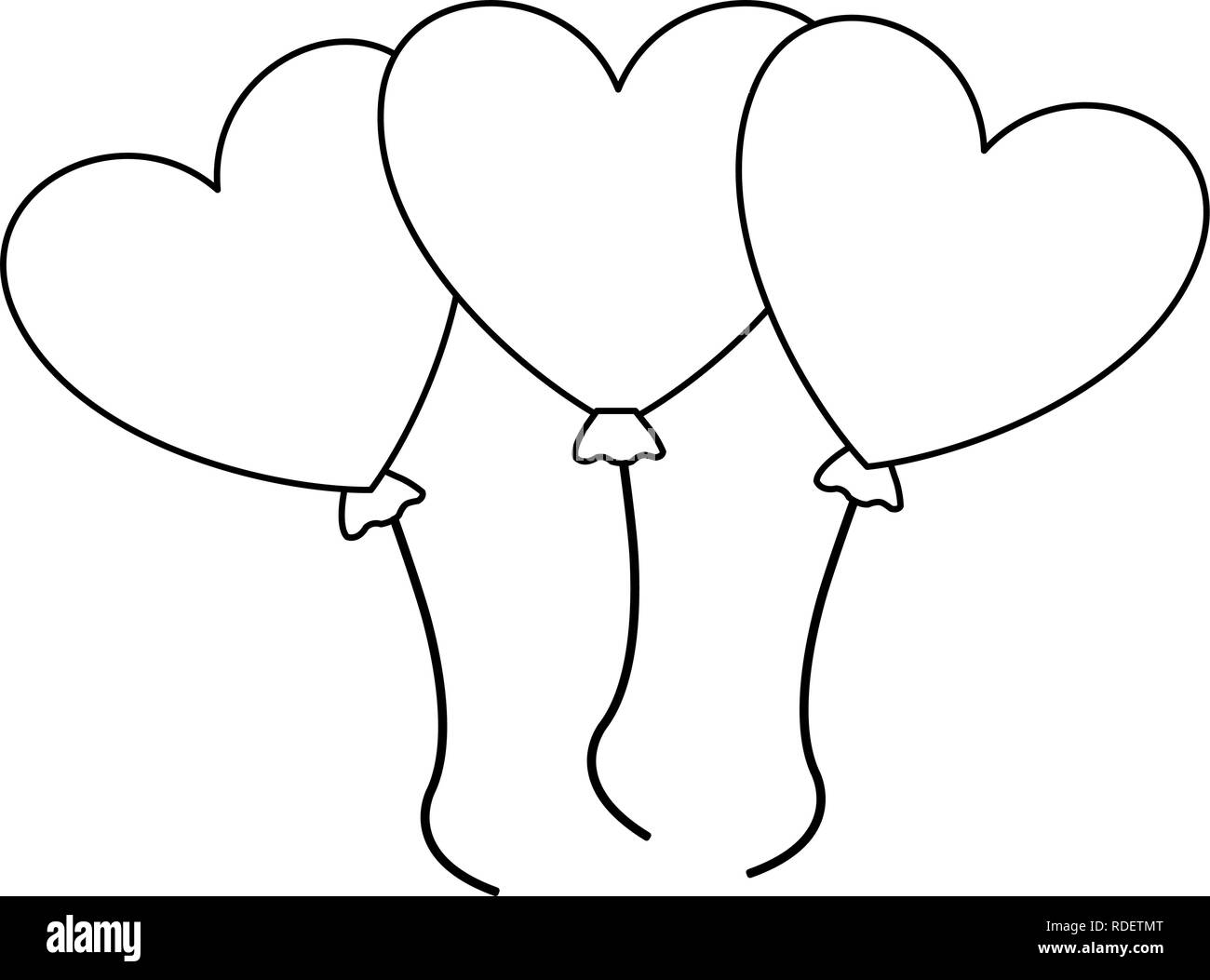 Heart balloons shaped Stock Vector Image & Art - Alamy