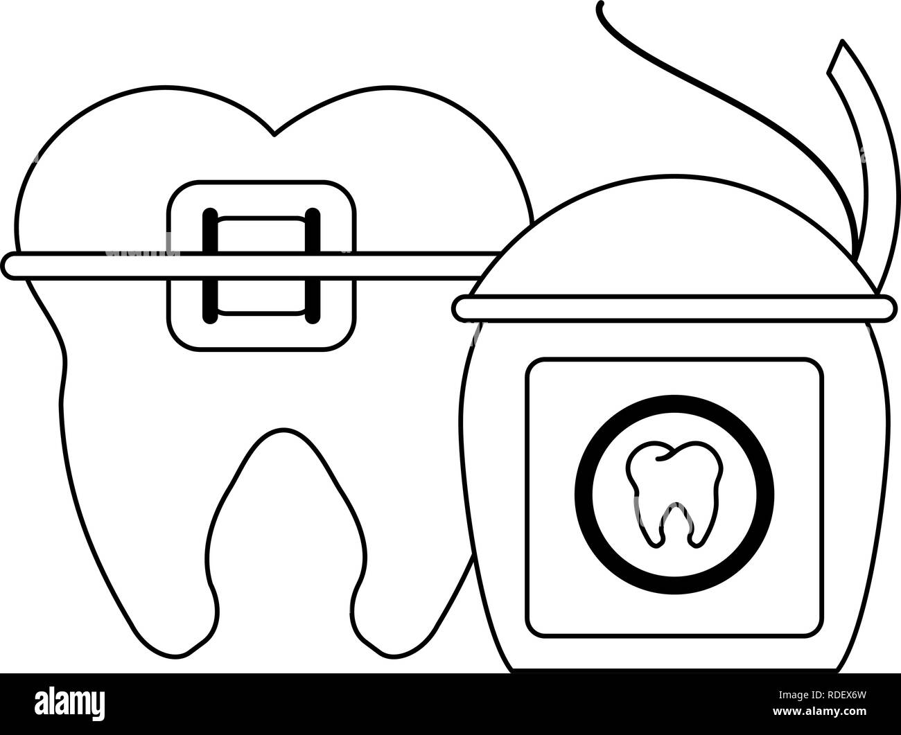Medical Dental treatment black and white Stock Vector Image & Art - Alamy