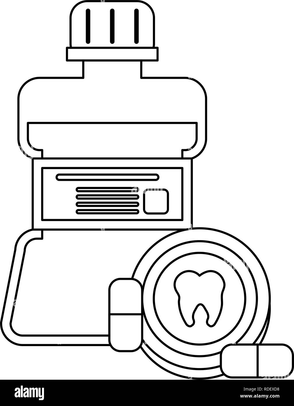 Medical Dental treatment black and white Stock Vector Image & Art - Alamy