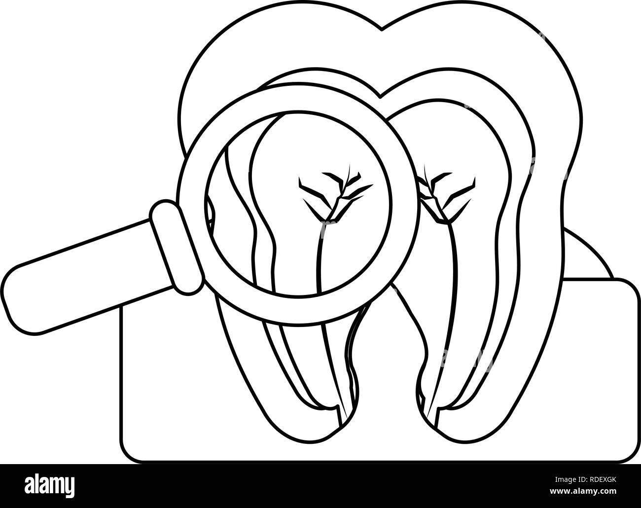 Medical Dental treatment black and white Stock Vector Image & Art - Alamy