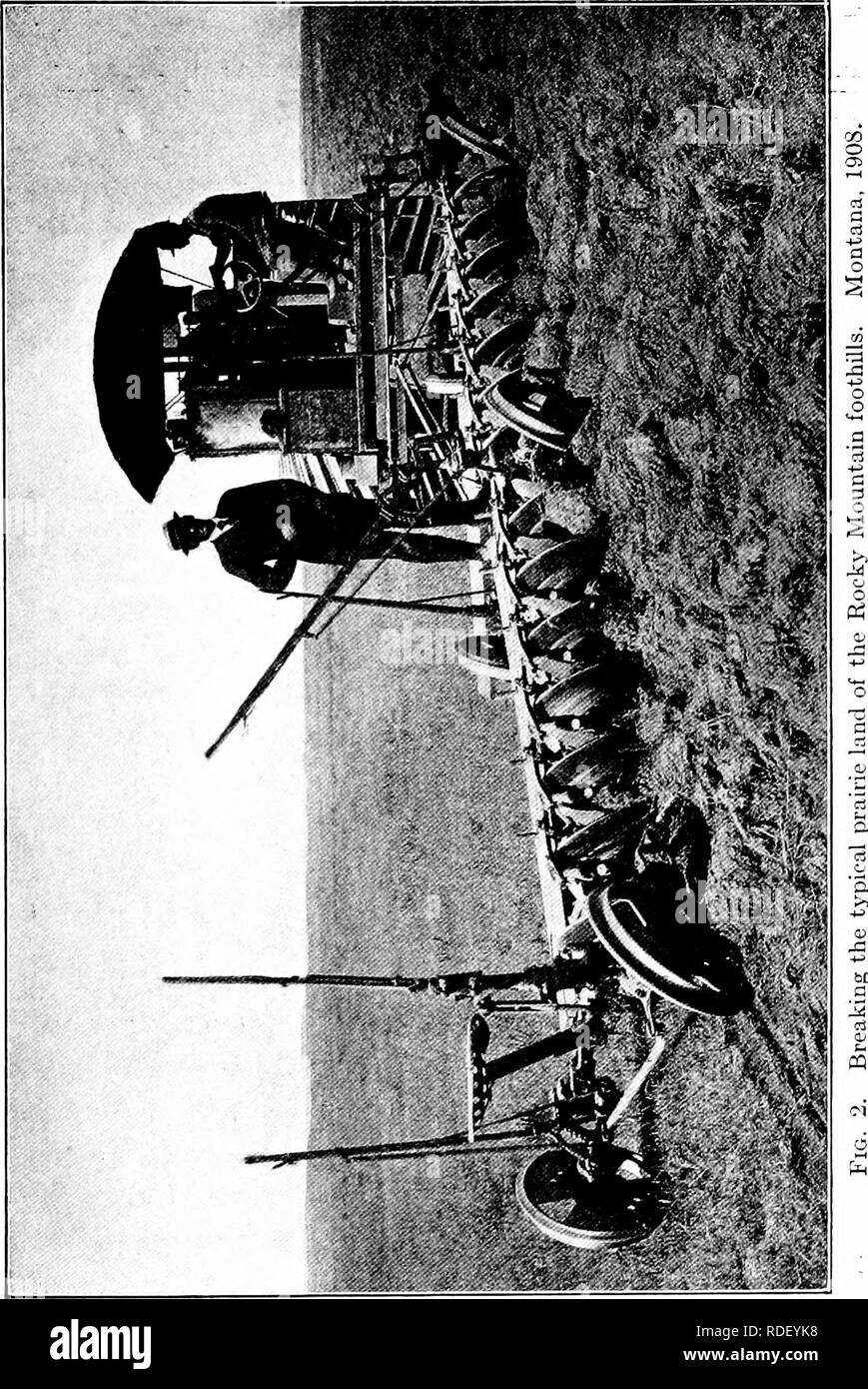 . Dry-farming : a system of agriculture for countries under a low rainfall . Dry farming. . Please note that these images are extracted from scanned page images that may have been digitally enhanced for readability - coloration and appearance of these illustrations may not perfectly resemble the original work.. Widtsoe, John Andreas, 1872-1952. New York : The Macmillan Company Stock Photo