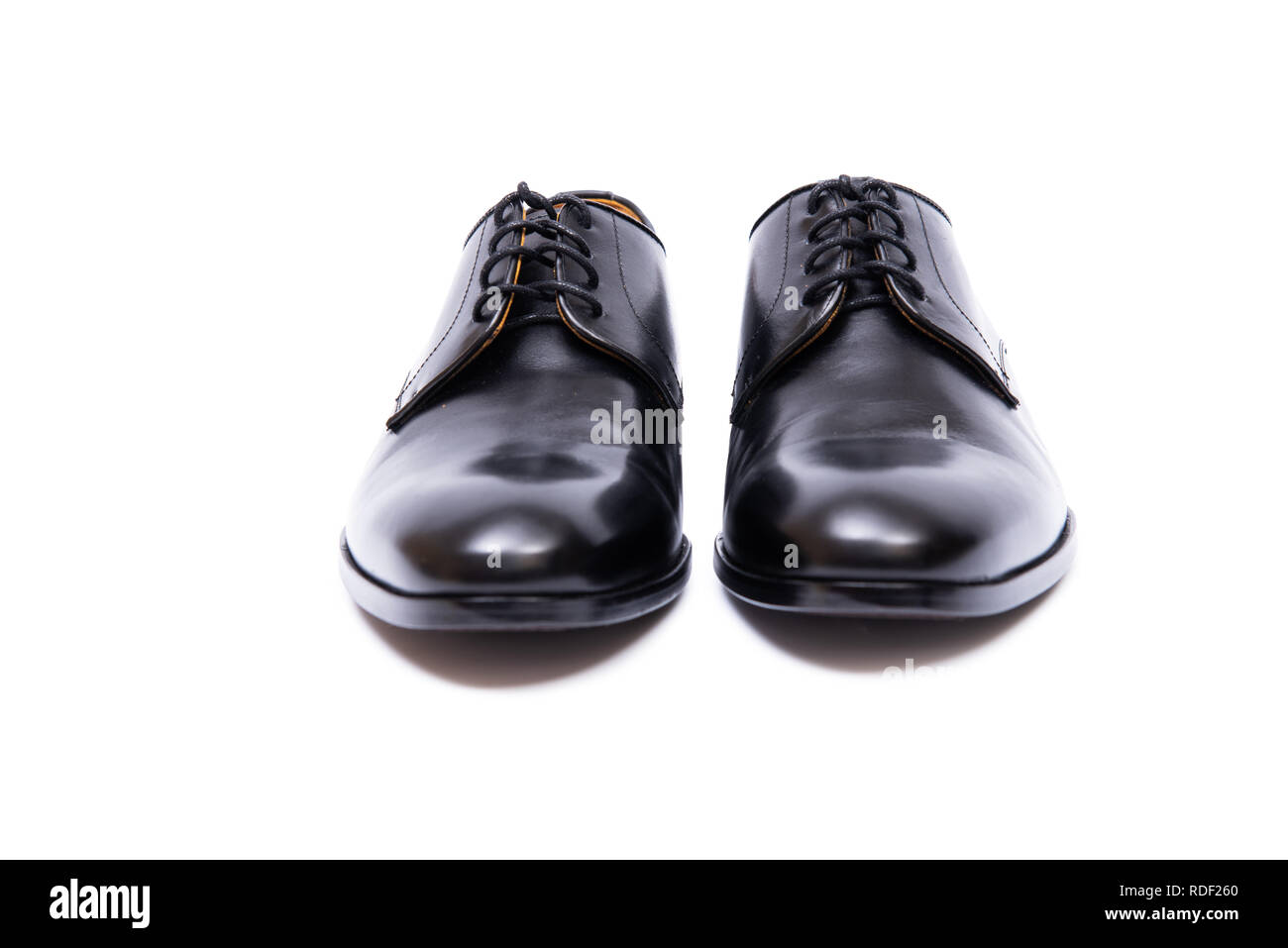 Black shoes isolated on white background Stock Photo - Alamy