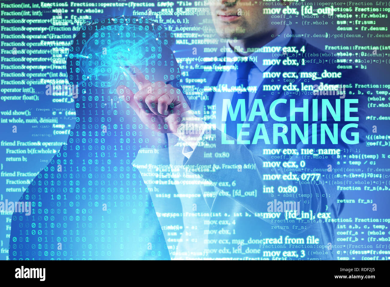 Machine learning concept as modern technology Stock Photo - Alamy