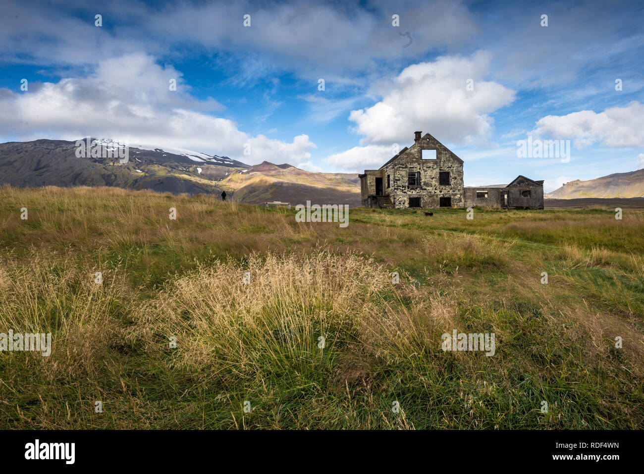 Verlassenes Haus bei Dagverðará auf der Snaefellsnes Halbinsel Stock Photo