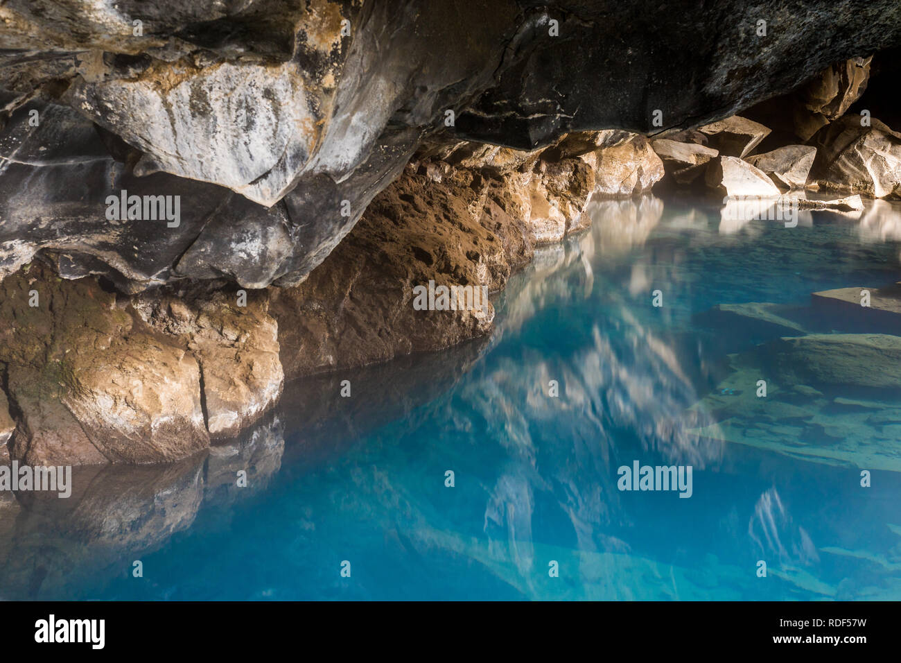Grjótagjá Höhle bei Myvatn, Island Stock Photo