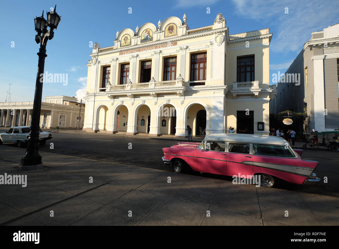 Teatro Tomas Terry near Parque José Martí, Cienfuegos, Cuba, Caribbean, Americas Stock Photo