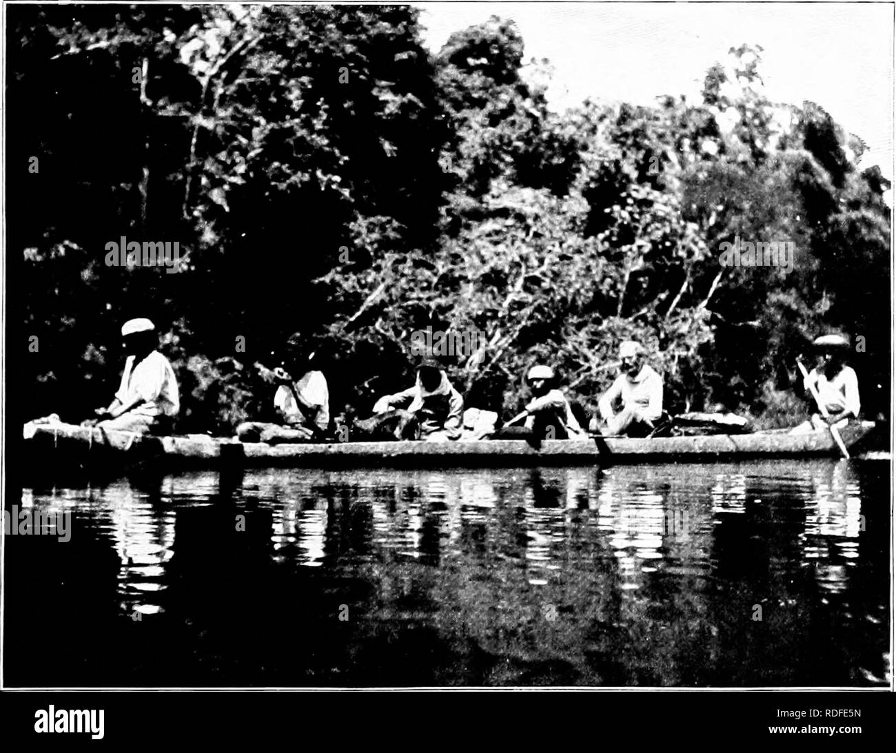 . Through the Brazilian wilderness. Roosevelt-Rondon Scientific Expedition (1913-1914); Zoology. tei- â &quot;^^M| ff|^*^SjÂ»j5|^ â Â« ^/'/ '&quot;;'^^^ffSiBKBKiiMt uii^lSM^ .:. -^ &quot; ' Br A*'&quot;'' i .iV^'via0a^^BaSi23nV9HElfKi5'i9^^^^^^HB ,': 7^ if. &quot; -W^-^ i .,'.'**^ - ^:h â t.Â«Kâ¢' 1 ill T r .VT' â t^ ds J. â 'Ik 1 , â¢ The Upper Duvid.i. Chcrrie in his canoe From photographs by Ki:rniil Roosevflt. Please note that these images are extracted from scanned page images that may have been digitally enhanced for readability - coloration and appearance of these illustrations may not  Stock Photo