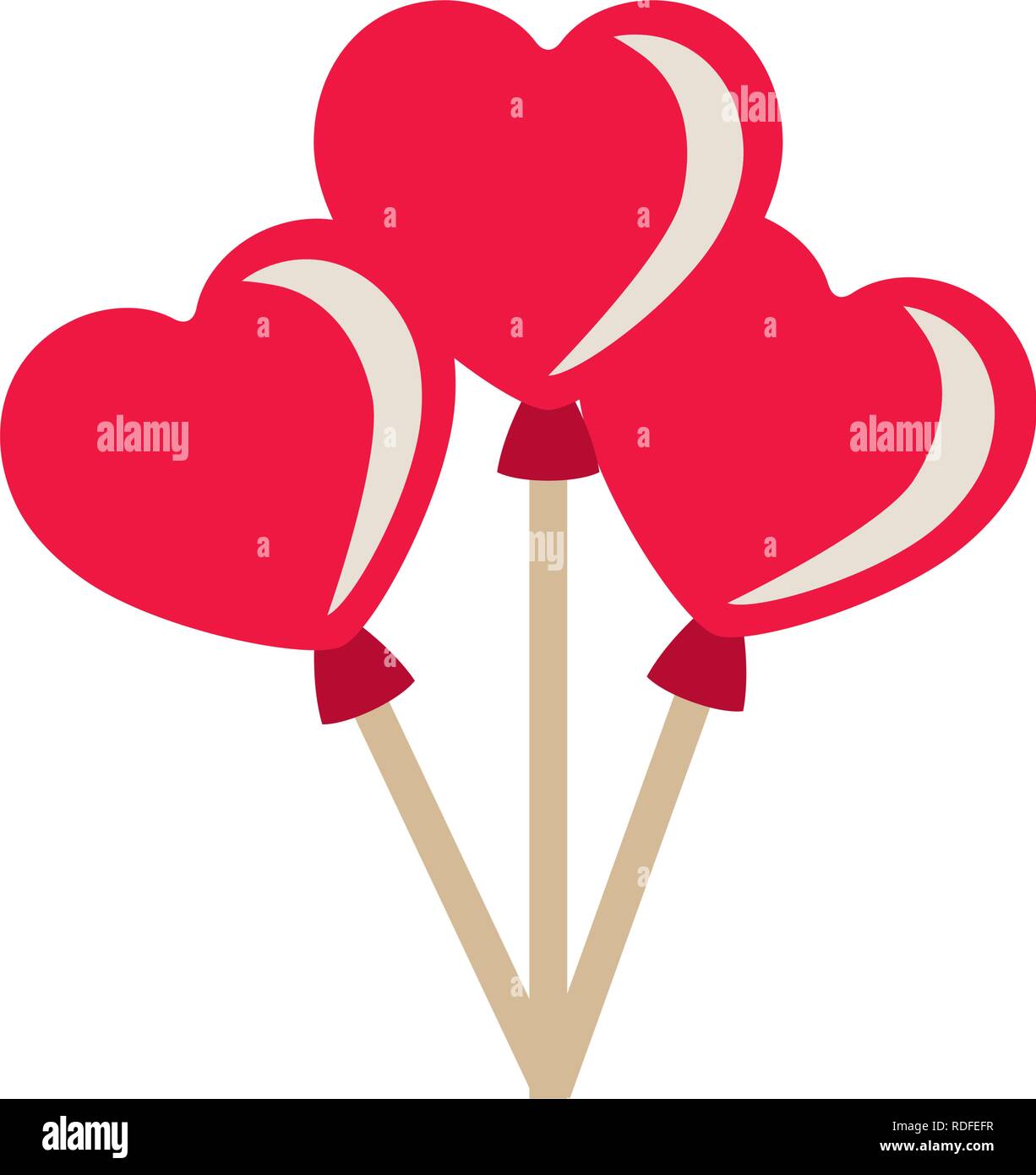 heart shaped balloons isolated icon Stock Vector Image & Art - Alamy