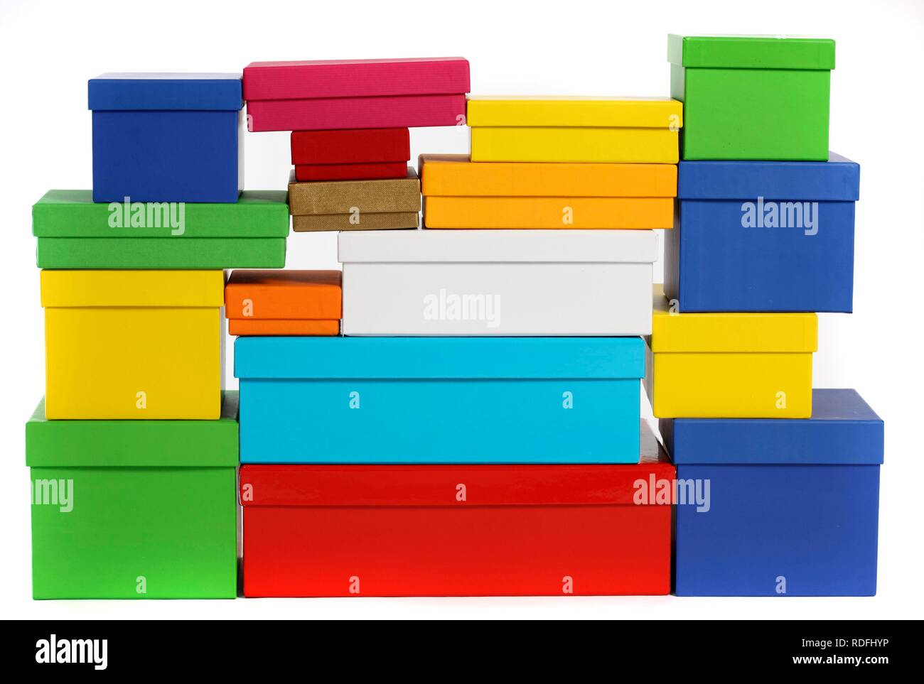 Cardboard boxes, gift boxes Stock Photo Alamy