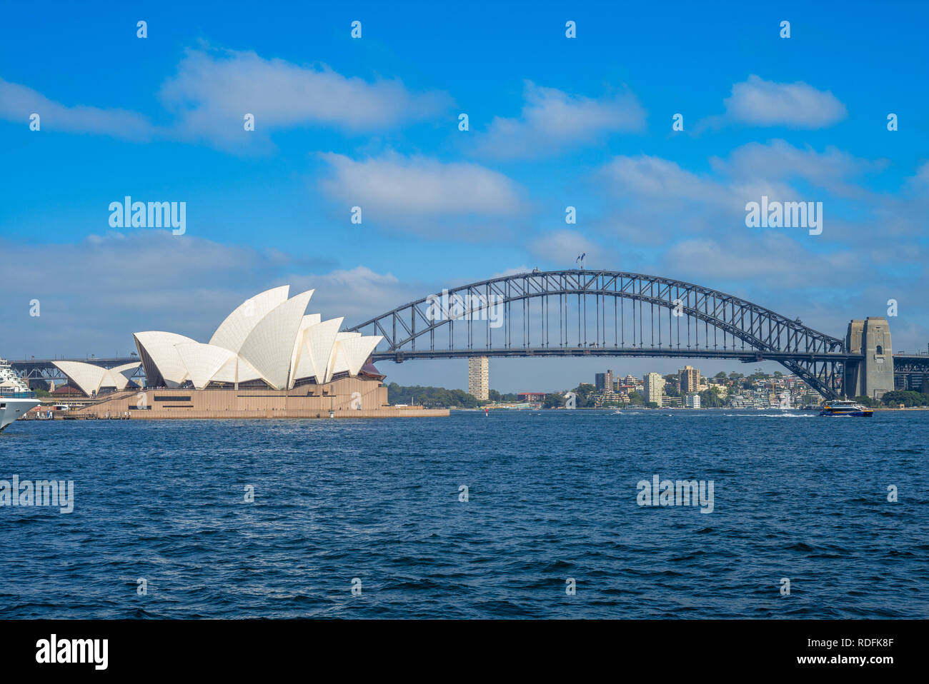 Sydney, Australia - January 5, 2019: sydney opera house,  one of the 20th century's most famous and distinctive buildings Stock Photo