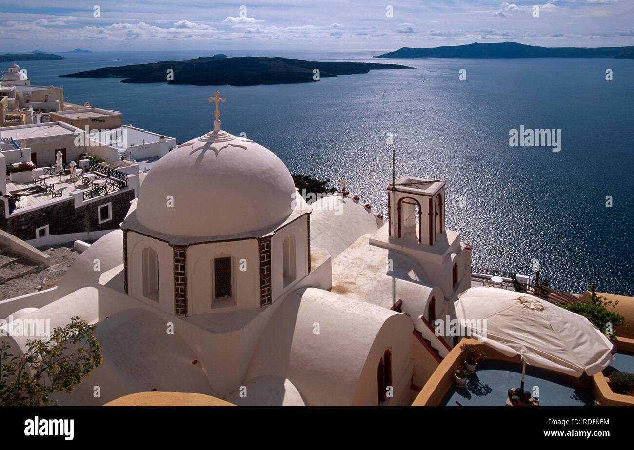 Church of Agios Ioannis in Fira, Santorini island, Greece, Europe Stock  Photo - Alamy